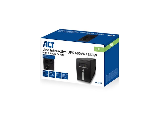Act ups ac2305 noodstroom 600va/360w - afbeelding 3 van  4