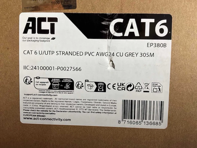 Act utp cat 6. netwerkkabel (2x) - afbeelding 4 van  4