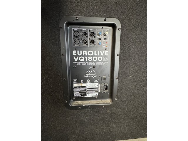 Actieve subwoofer behringer, eurolive vq1800d, zwart - afbeelding 6 van  6