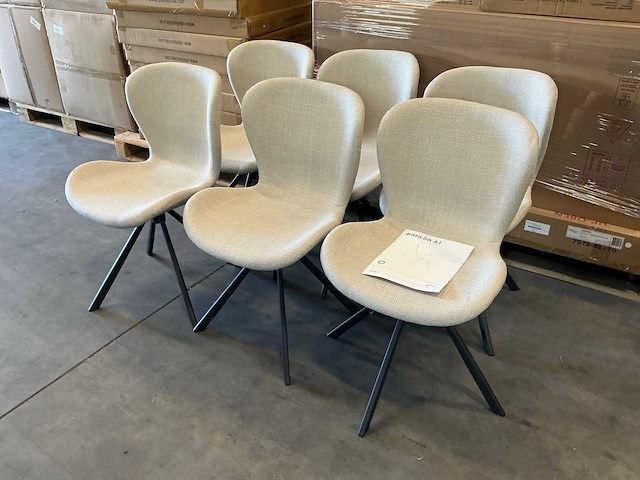 Actona batilda a1 roterende eetkamerstoelen zithoogte 43cm (6x) - afbeelding 3 van  5