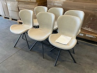 Actona batilda a1 roterende eetkamerstoelen zithoogte 43cm (6x) - afbeelding 3 van  5