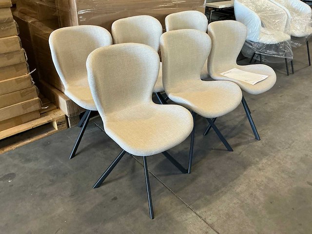 Actona batilda a1 roterende eetkamerstoelen zithoogte 43cm (6x) - afbeelding 1 van  5