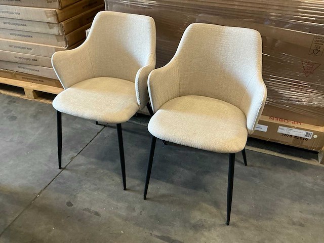 Actona eetkamerstoelen met armleuning zithoogte 47cm (2x) - afbeelding 2 van  3