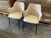 Actona eetkamerstoelen met armleuning zithoogte 47cm (2x) - afbeelding 2 van  3