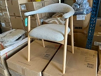 Actona group addi eetkamerstoel met armleuning beige monza (6x)