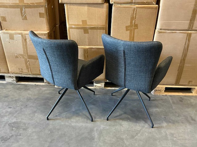 Actona laura roterende eetkamerstoelen met armleuning zithoogte 47cm - afbeelding 2 van  4