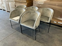 Actona nelson eetkamerstoelen met armleuning zithoogte 46cm (5x) - afbeelding 1 van  5