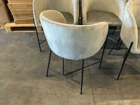Actona nelson eetkamerstoelen met armleuning zithoogte 46cm (5x) - afbeelding 3 van  5