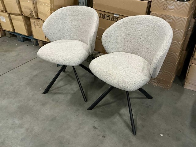 Actona roterende eetkamerstoel zithoogte 48cm (2x) - afbeelding 1 van  3