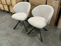 Actona roterende eetkamerstoel zithoogte 48cm (2x) - afbeelding 1 van  3