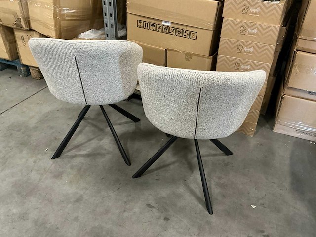 Actona roterende eetkamerstoel zithoogte 48cm (2x) - afbeelding 2 van  3