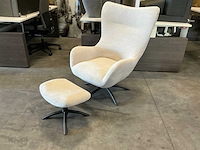 Actona roterende fauteuil met voetenbankje (2x) - afbeelding 1 van  5