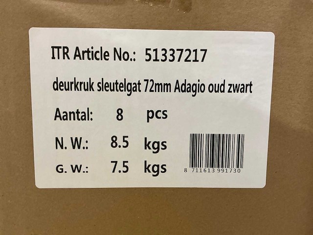 Adagio langschild met sleutelgat (16x) - afbeelding 2 van  4
