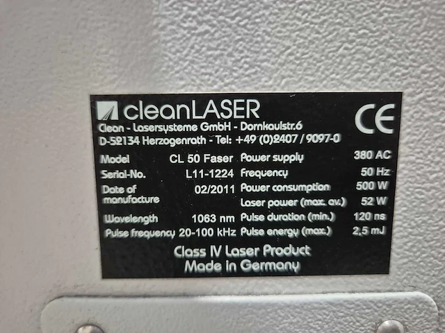 Adapt laser - clean laser cl50 - laser oppervlakte schoonmaker - afbeelding 9 van  19
