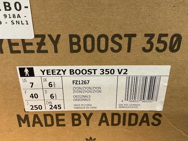 Adidas yeezy boost 350 fz1267 paar sneakers (maat 40) - afbeelding 6 van  6