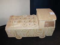 Advent bus afm. 87 x 36 x 50 cm. - afbeelding 1 van  2
