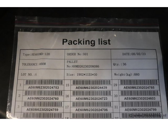 Ae aurora zonnepaneel ae460md-120 - 1 pallet á 36 stuks - afbeelding 3 van  5