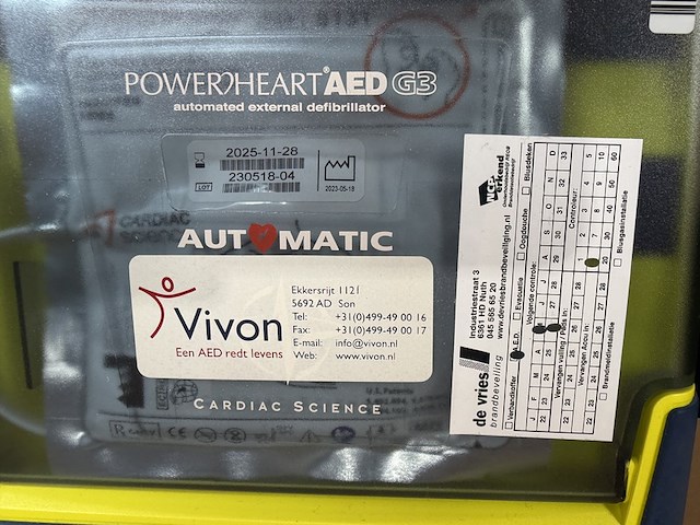 Aed, cardiac science / aivia, powerheart aed g3 - afbeelding 4 van  9
