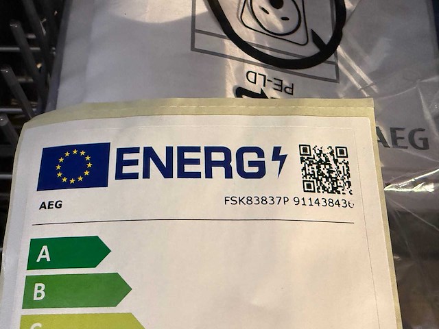 Aeg - inbouw vaatwasser - fsk83837p - showroom model - afbeelding 4 van  6