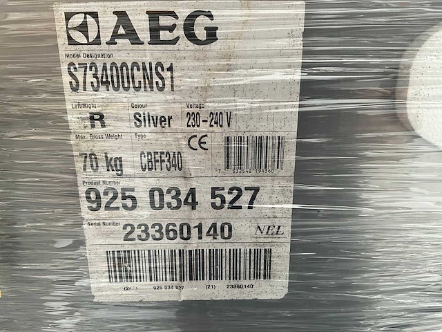Aeg - koelkast combi-bottom 245lt/78lt - s73400cns1 - koelkast - afbeelding 3 van  4