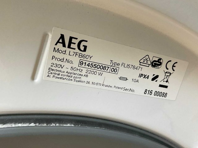 Aeg - l7fb60y lavamat 7000 - wasmachine - afbeelding 6 van  7