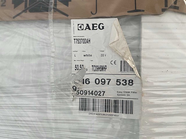 Aeg - warmtepompdroger 7kg laadvermogen - t7530dah - wasdroger - afbeelding 1 van  2