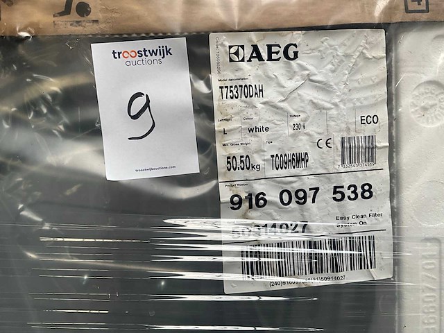 Aeg - warmtepompdroger 7kg laadvermogen - t7530dah - wasdroger - afbeelding 2 van  2