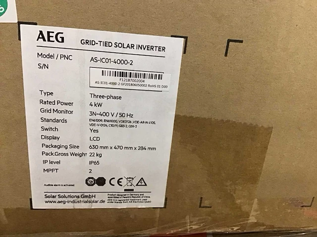 Aeg 4kw omvormer - afbeelding 2 van  3