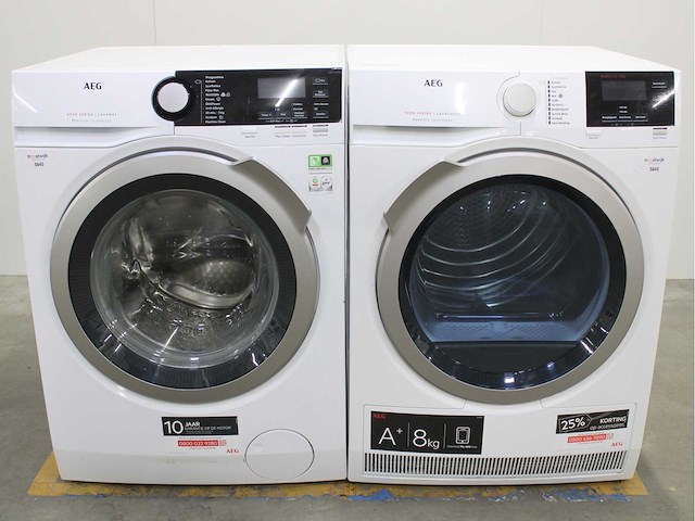 Aeg 6000 series | lavamat prosense technology wasmachine & aeg 7000 series | lavatherm sensidry technology wasdroger - afbeelding 1 van  8
