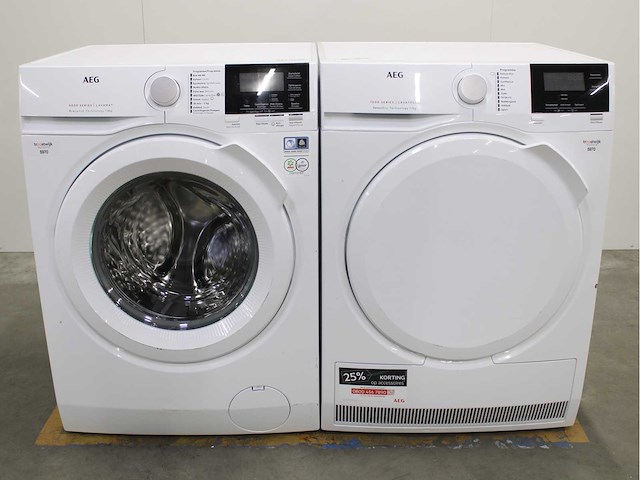 Aeg 6000 series | lavamat prosense technology wasmachine & aeg 7000 series | lavatherm sensidry technology wasdroger - afbeelding 1 van  8