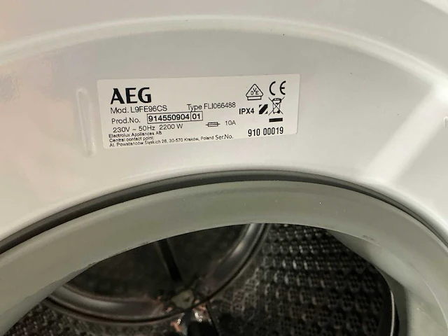 Aeg 9000 series software technology wasmachine - afbeelding 3 van  3