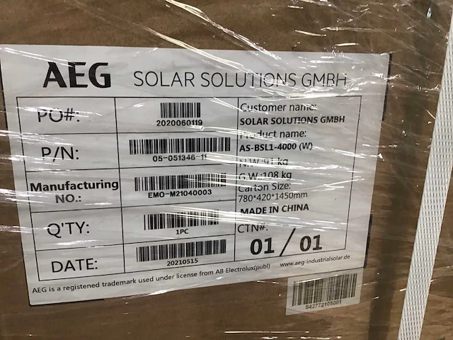 Aeg as-bsl1-4000 energie storage unit - afbeelding 3 van  3