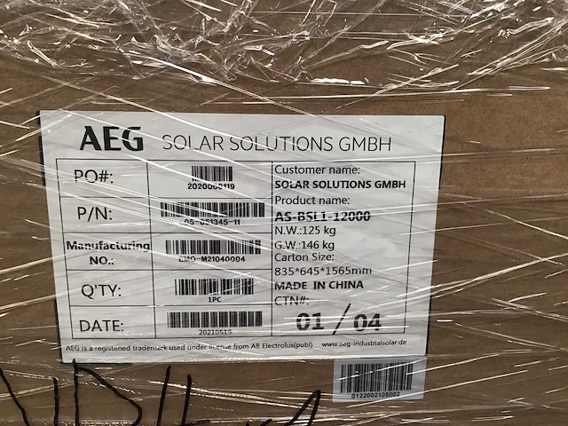 Aeg as-bsl1-8000 energie storage unit - afbeelding 2 van  3