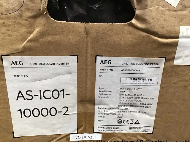 Aeg as-ic01-10000-2 omvormer - afbeelding 3 van  3