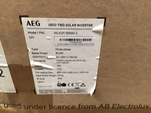 Aeg as-ic01-30000-2 omvormer - afbeelding 2 van  2
