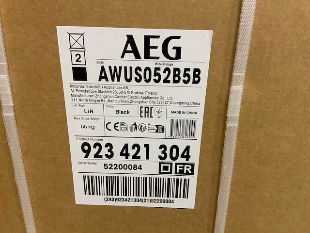 Aeg awus052b5b onderbouw wijnklimaatkast - afbeelding 1 van  1
