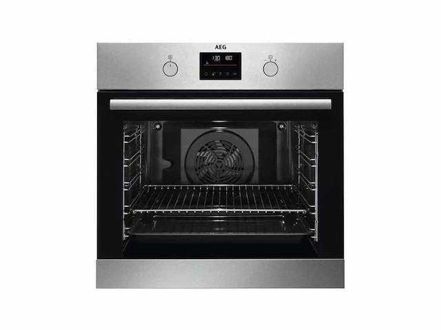 Aeg bps335061m inbouwoven 72l rvs pyrolyse surroundcook - afbeelding 1 van  6