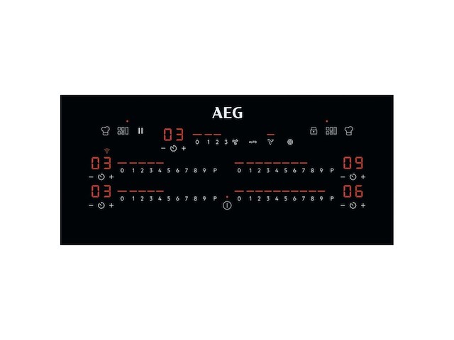 Aeg cce84779cb zwart ingebouwd 83 cm inductiekookplaat zones 4 zone(s) inbouw afzuigkap - afbeelding 2 van  5