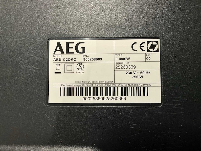 Aeg clean 6000 öko bagged cleaner stofzuiger - afbeelding 3 van  6