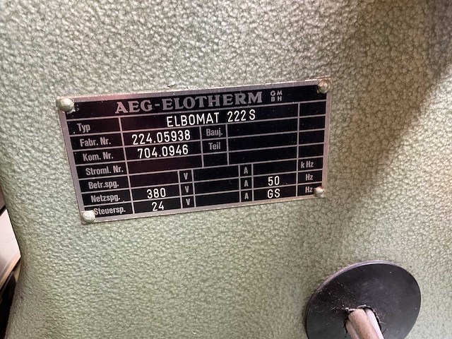 Aeg-elotherm elbomat 222s draadvonk- en erodeermachine - afbeelding 11 van  26