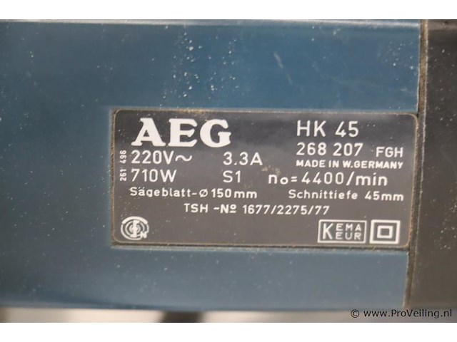 Aeg handcirkelzaag hk 45 268 207 - afbeelding 5 van  7