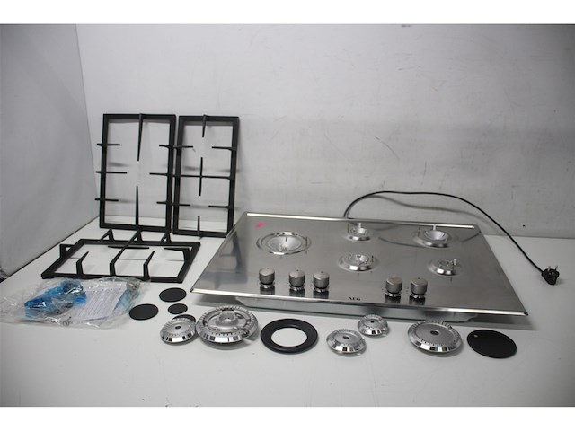 Aeg hgb75520sm gaskookplaat roestvrijstaal ingebouwd 75 cm 5 zone(s) - afbeelding 2 van  3