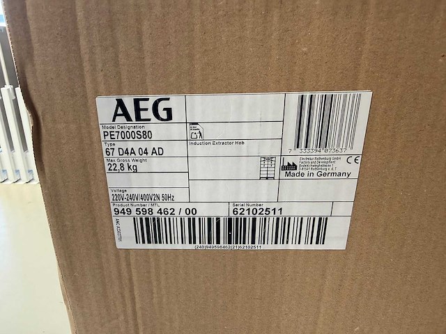Aeg inductie afzuiging pe7000s80 - afbeelding 5 van  8
