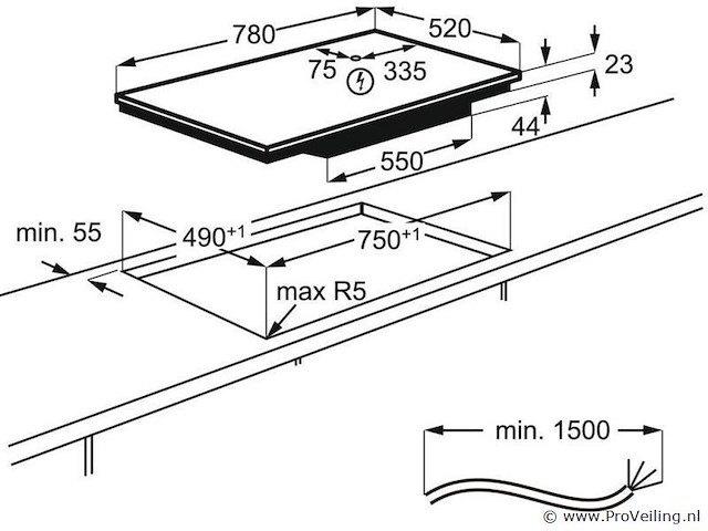 Aeg inductiekookplaat iae84881fb - afbeelding 3 van  3