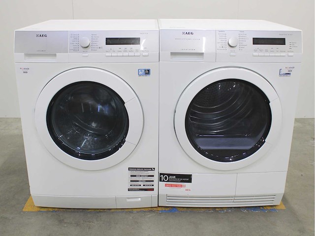 Aeg lavamat protex wasmachine & aeg lavatherm absolute care system protex plus wasdroger - afbeelding 1 van  8