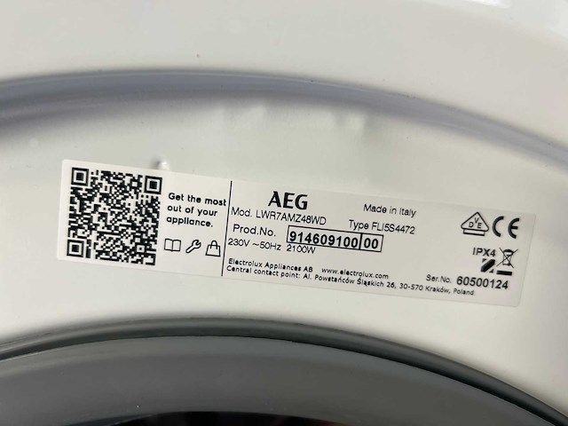 Aeg lwr7amz48wd was-droogcombinatie | exquisit gs581-he-010d vrieskast - afbeelding 3 van  8