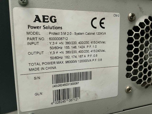 Aeg protect 3.m 2.0 80 uninterruptible power supply systeemkast 120 kva - afbeelding 4 van  4