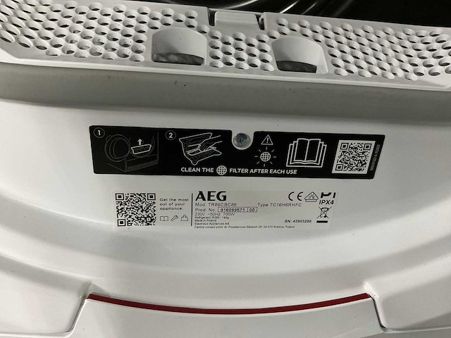 Aeg tr86cbc86 tc16hrhfc wasdroger - afbeelding 5 van  5
