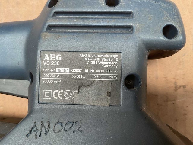 Aeg vs 230 schuurmachine - afbeelding 3 van  3