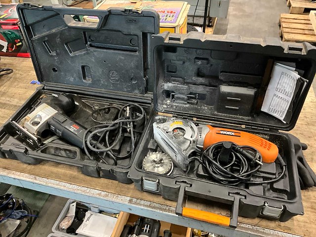 Aeg & worx elektrische zaagmachine (2x) - afbeelding 1 van  3
